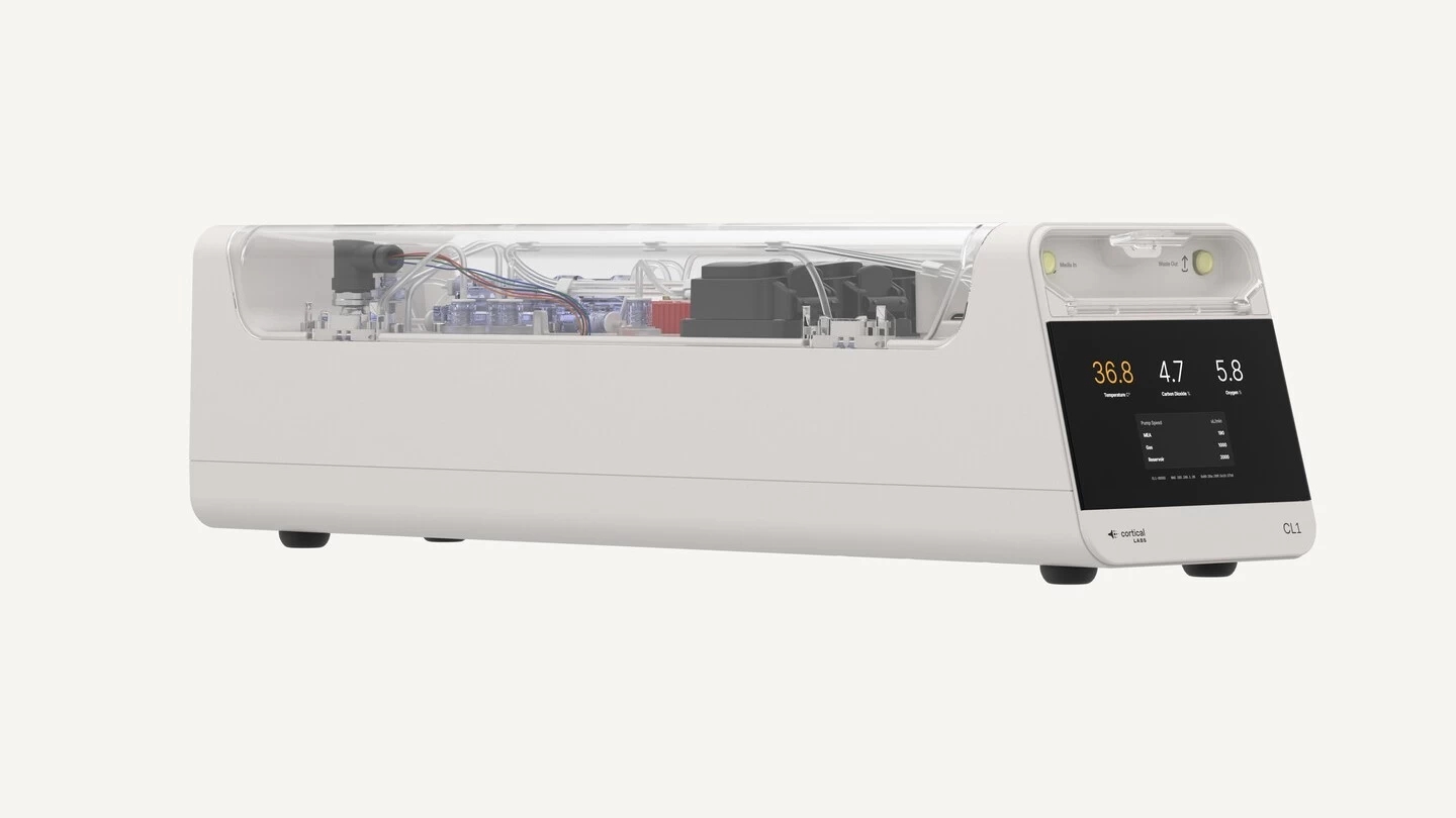 detalhes do novo computador da Cortical Labs