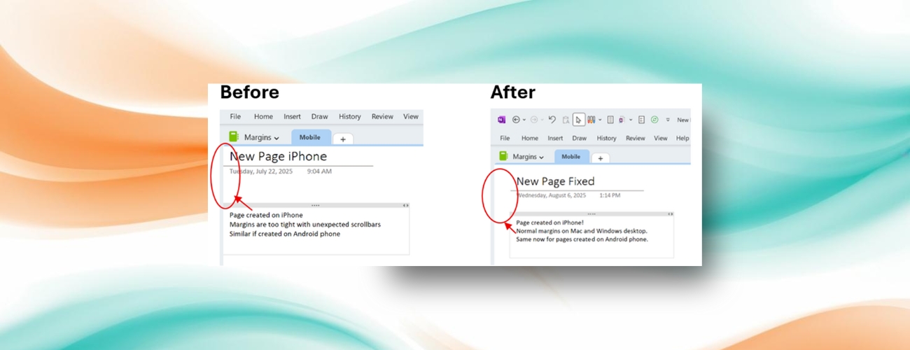 imagem da nova funcionalidade da OneNote