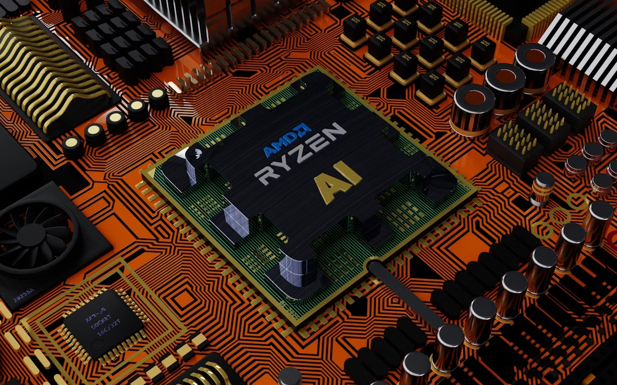 AMD logo em processador