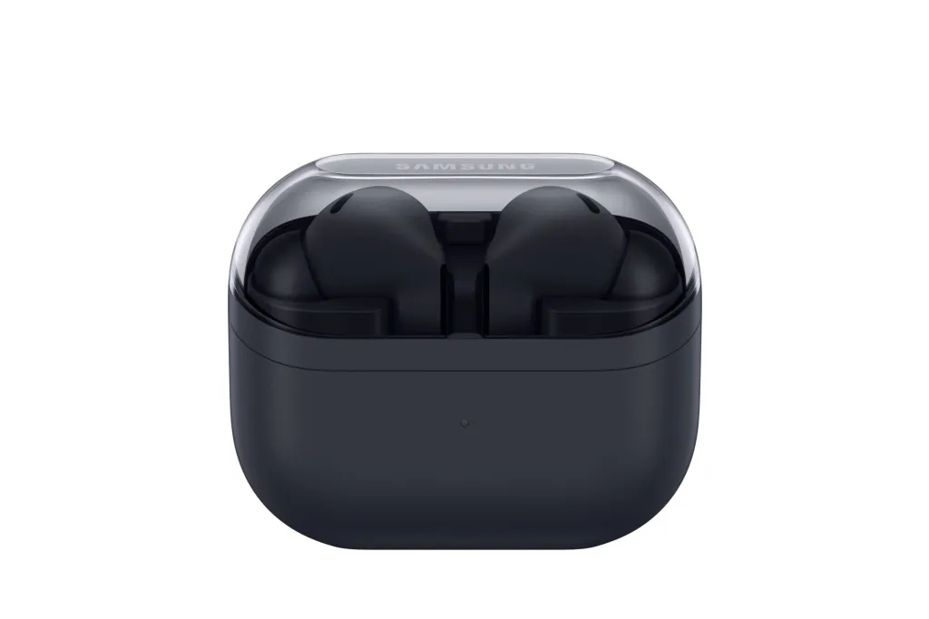 detalhes da caixa de transporte dos Galaxy Buds3 FE