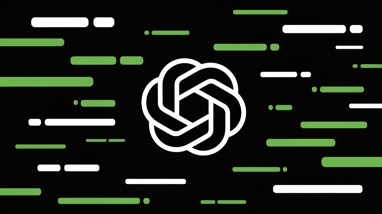 OpenAI em fundo verde riscado