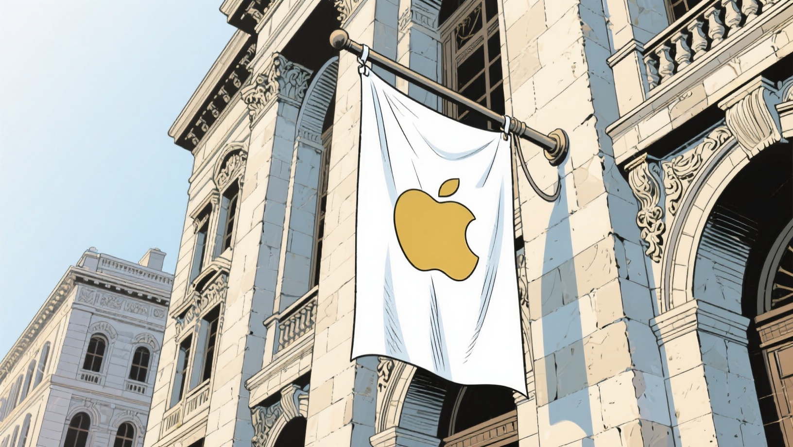 Apple em bandeira