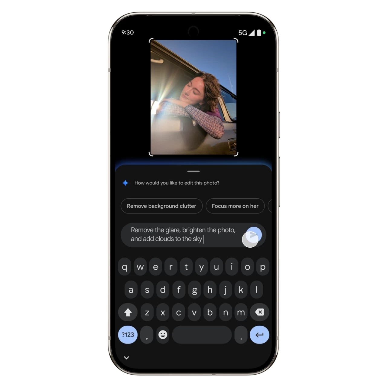 detalhes do novo sistema de edição de fotos por voz