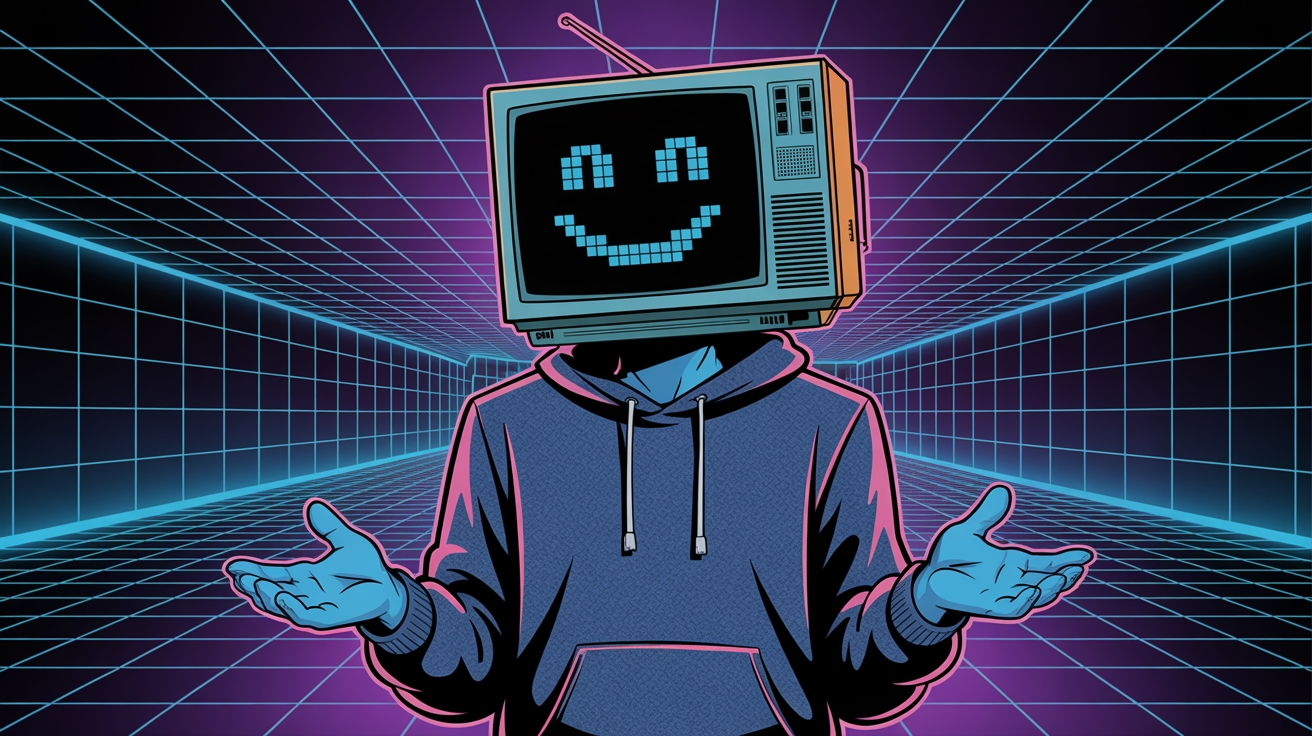 pessoa com cabeça de computador em fundo digital