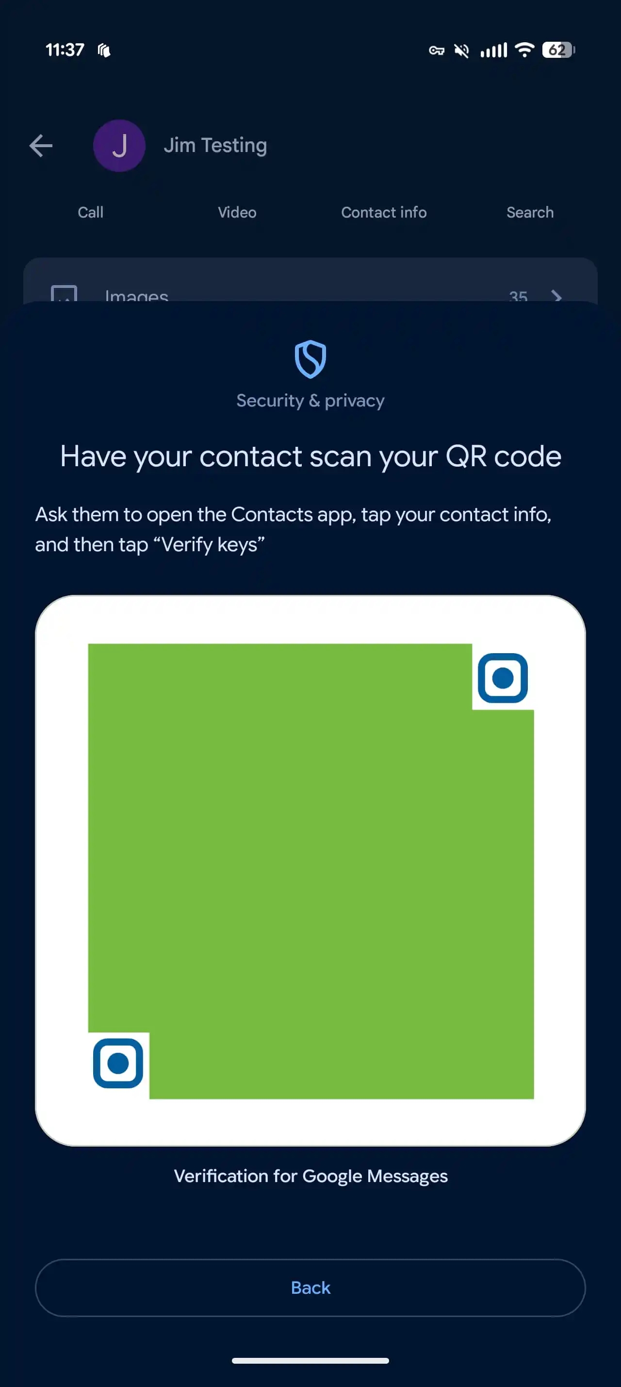 codigo qr de verificação das mensagens