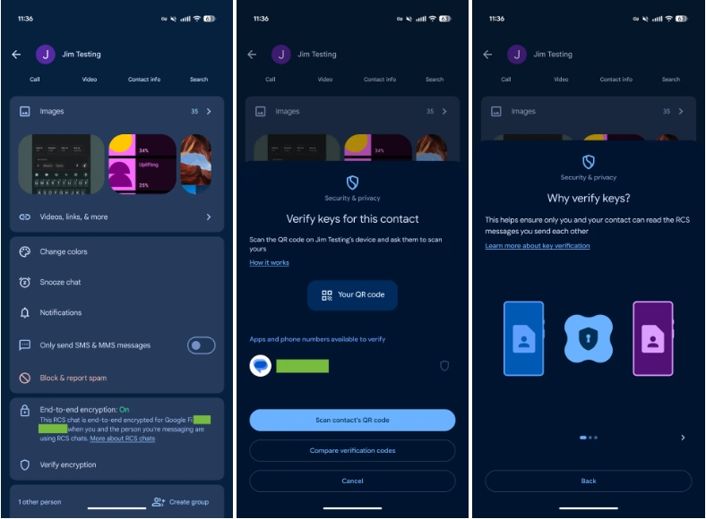 verificação de mensagens por qr code
