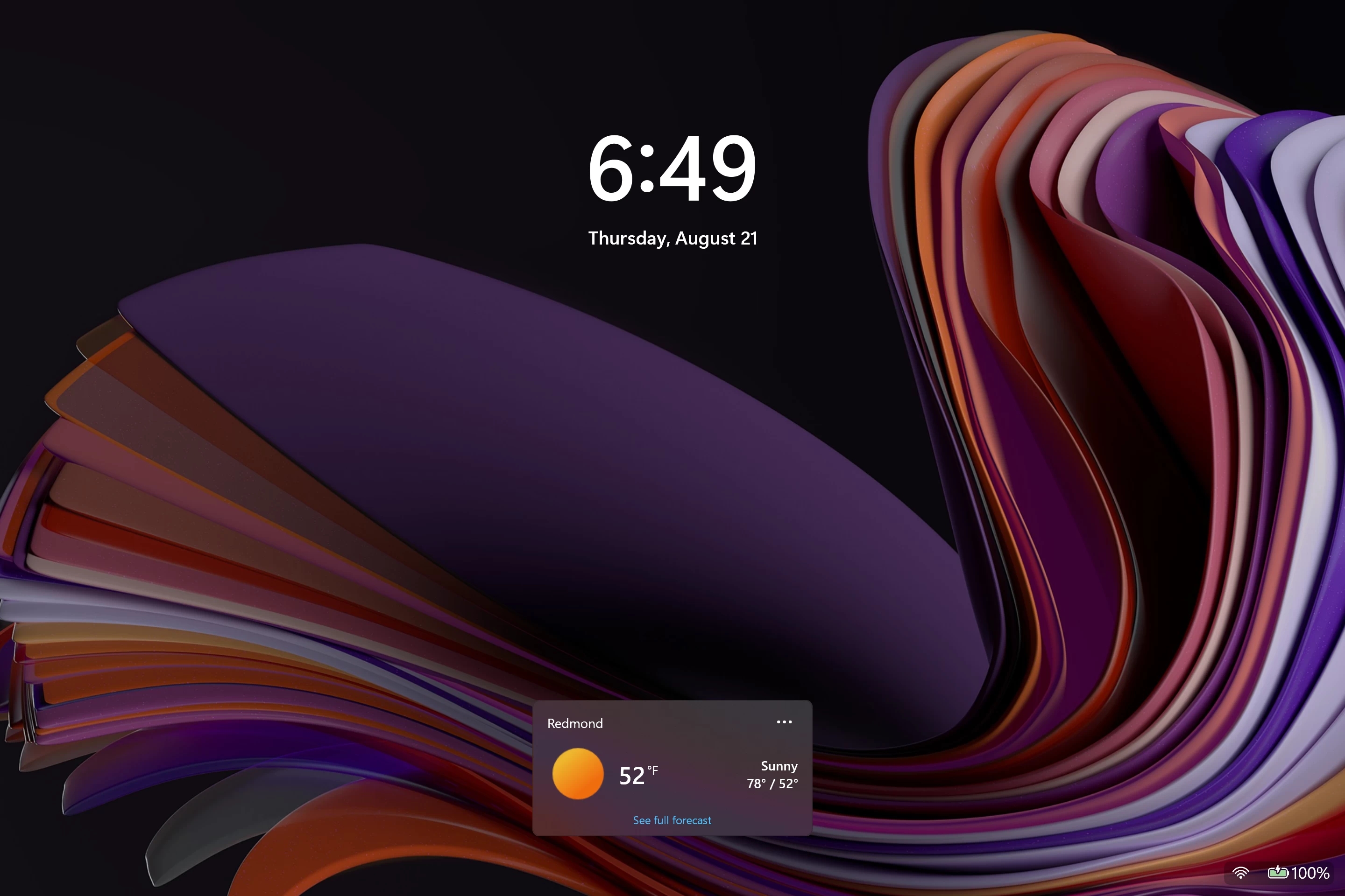 ecrã de bloqueio das novas versões do windows 11