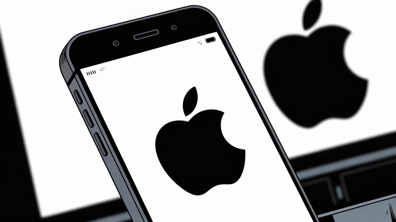 Apple dispositivo com logo da empresa