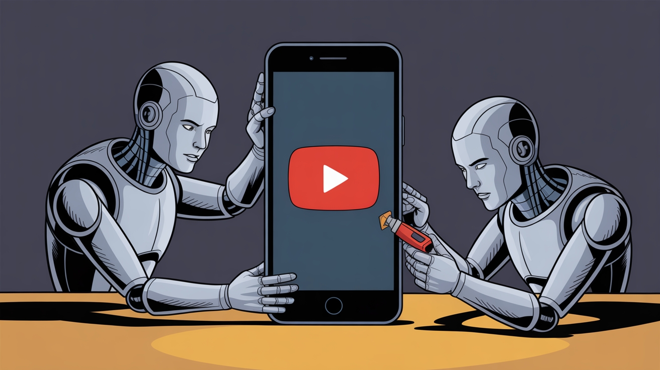 robots a trabalharem em smartphone com youtube