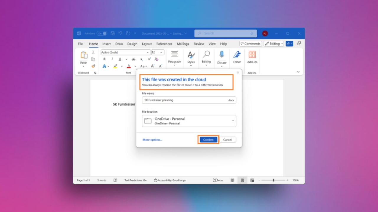 Word com gravação na cloud