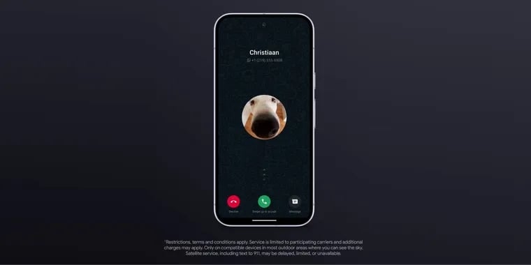 chamadas de emergência por satélite no pixel via whatsapp