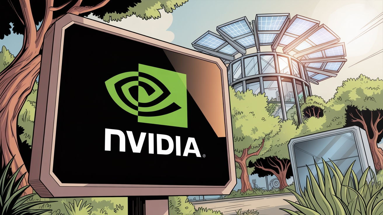 Logo da Nvidia em placa