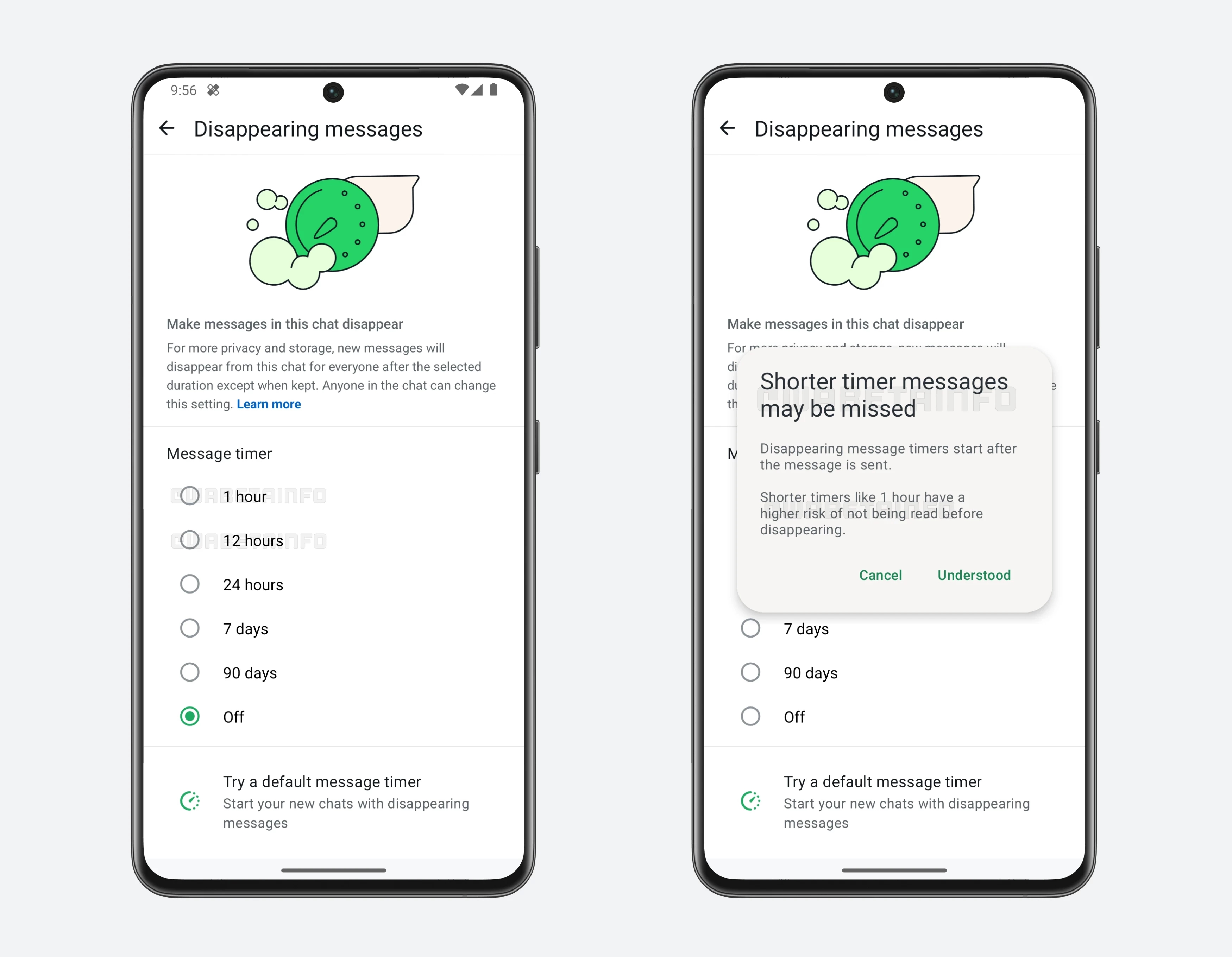 WhatsApp com novas mensagens temporárias