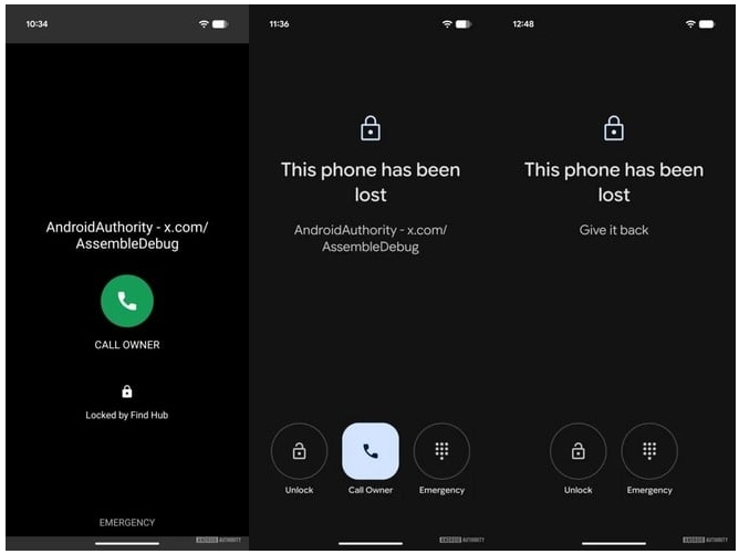 imagem do android para devolver dispositivo perdido da google
