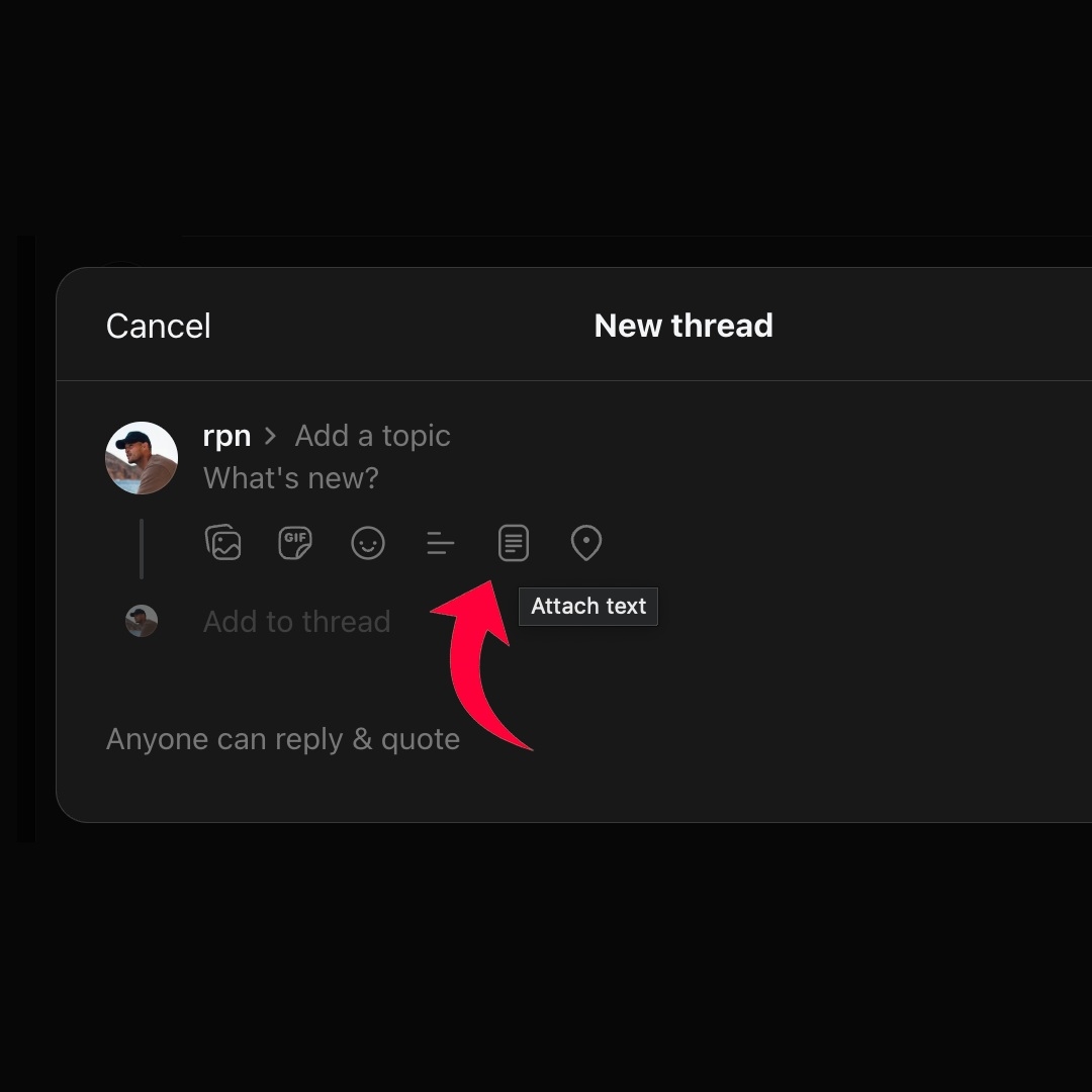 novo texto longo do threads