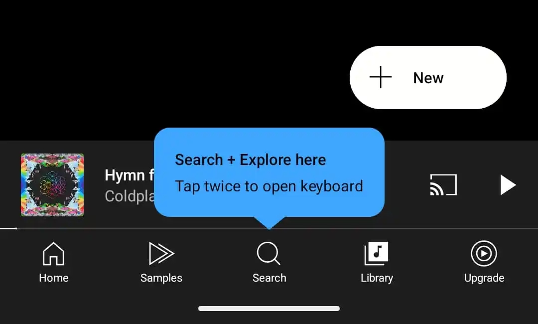 pesquisa inteligente do youtube music para android
