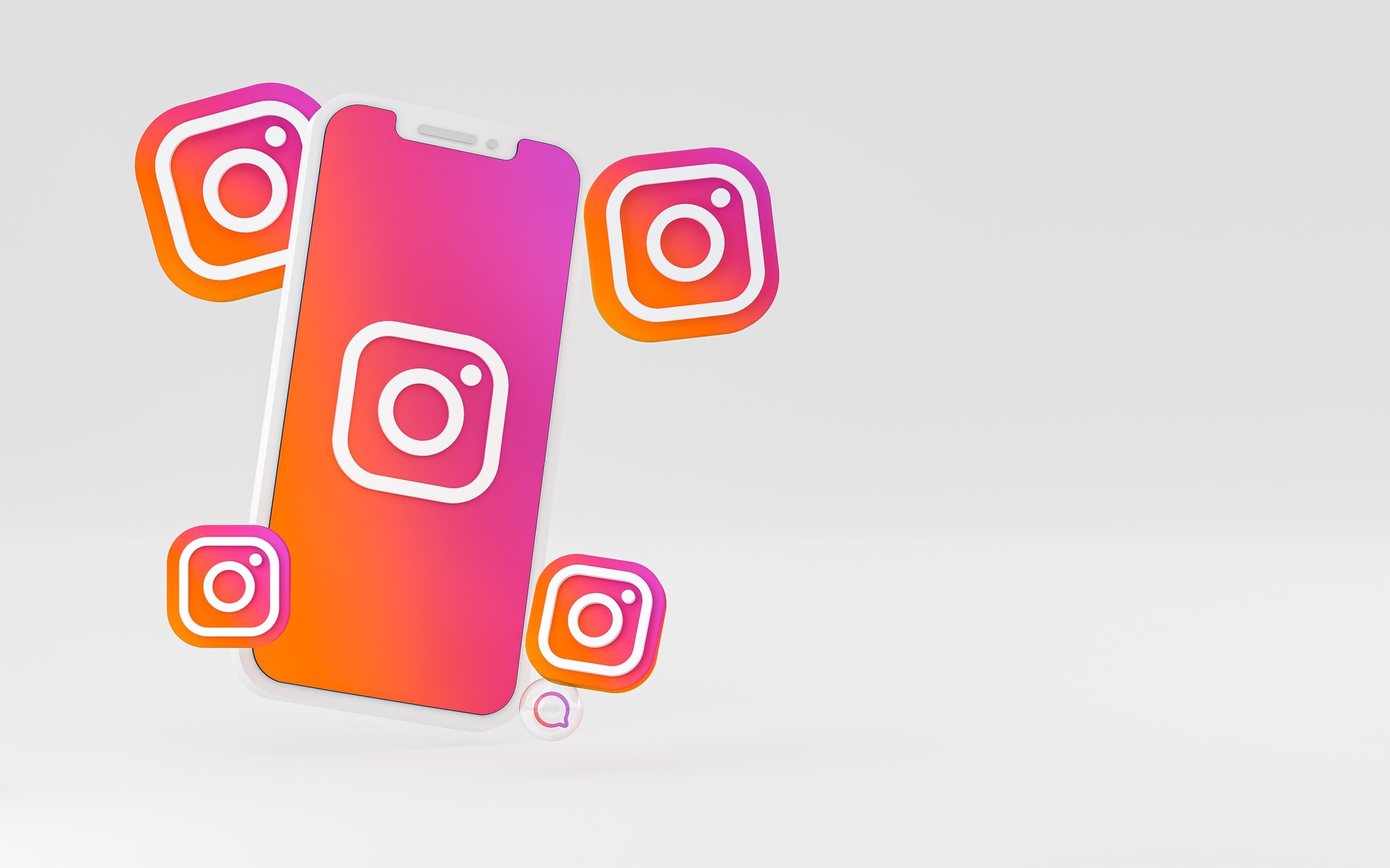 Instagram logo em smartphone
