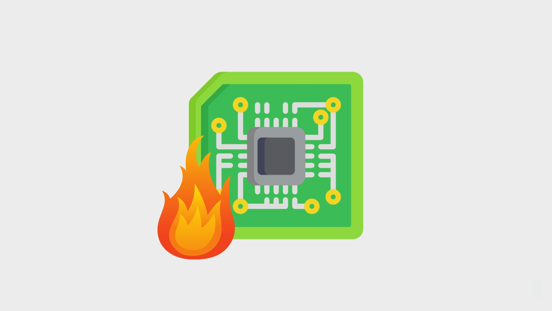 Processador em fogo