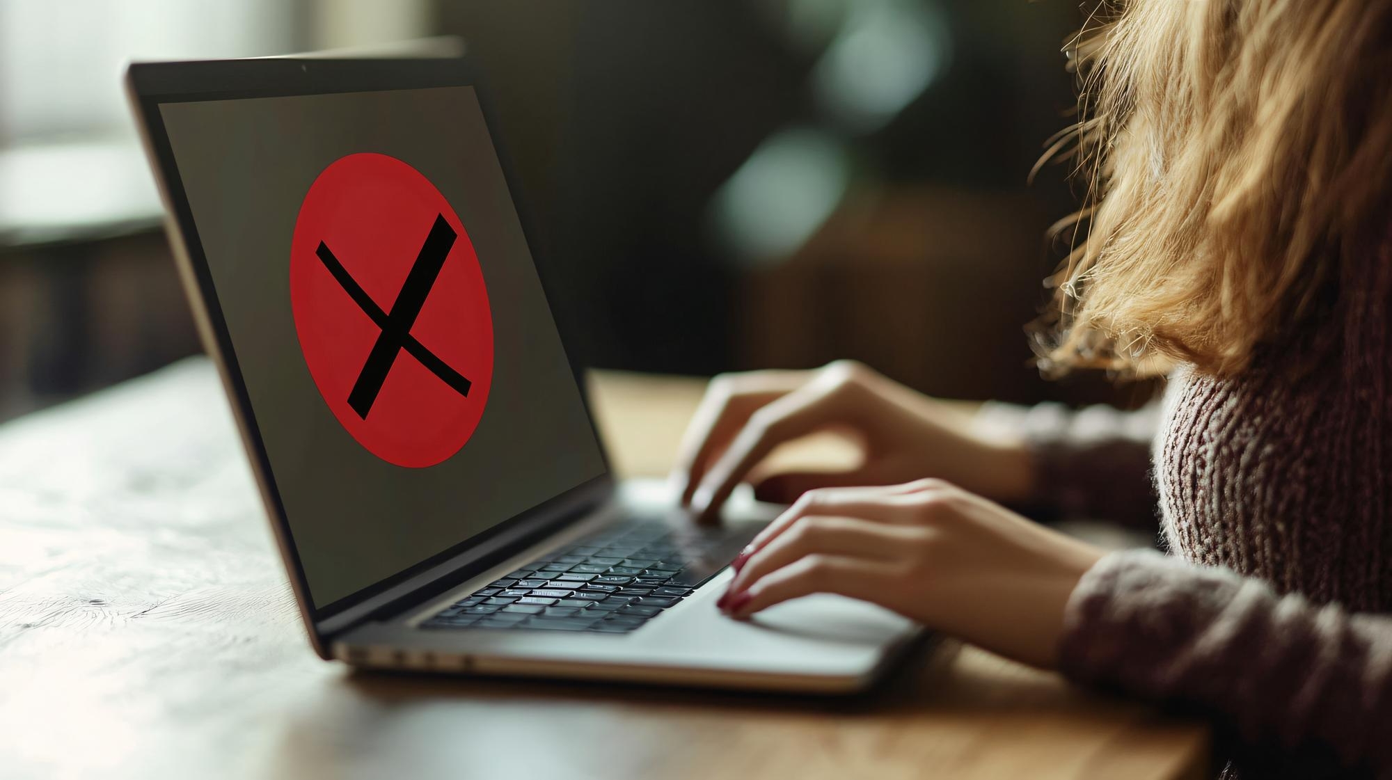 pessoa bloqueada de aceder a site