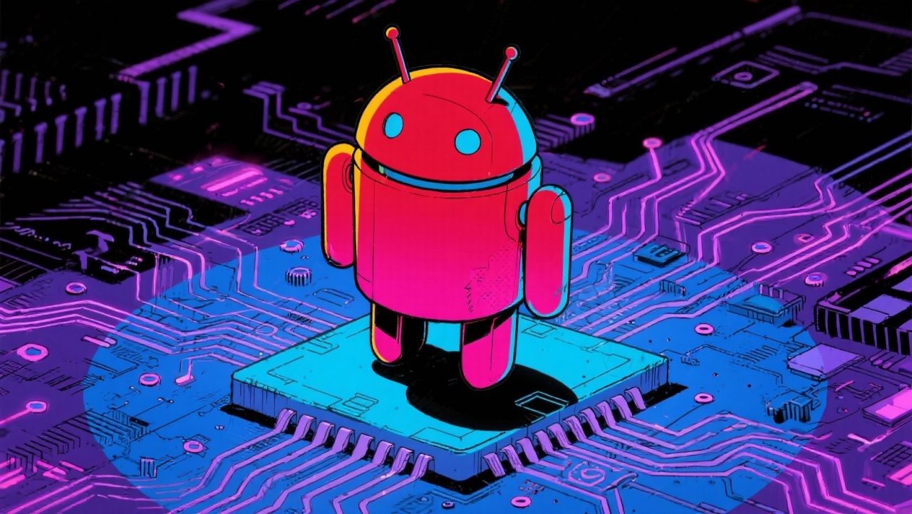 Android em vermelho