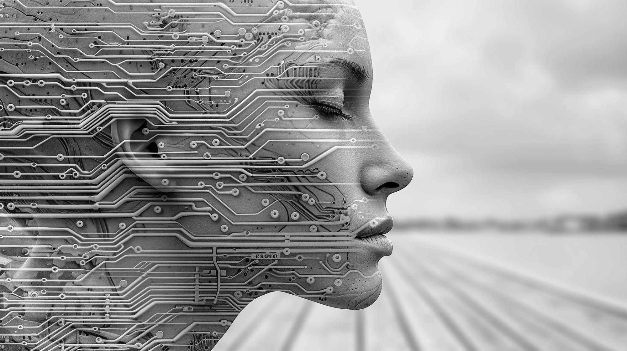 Pessoa com inteligência artificial