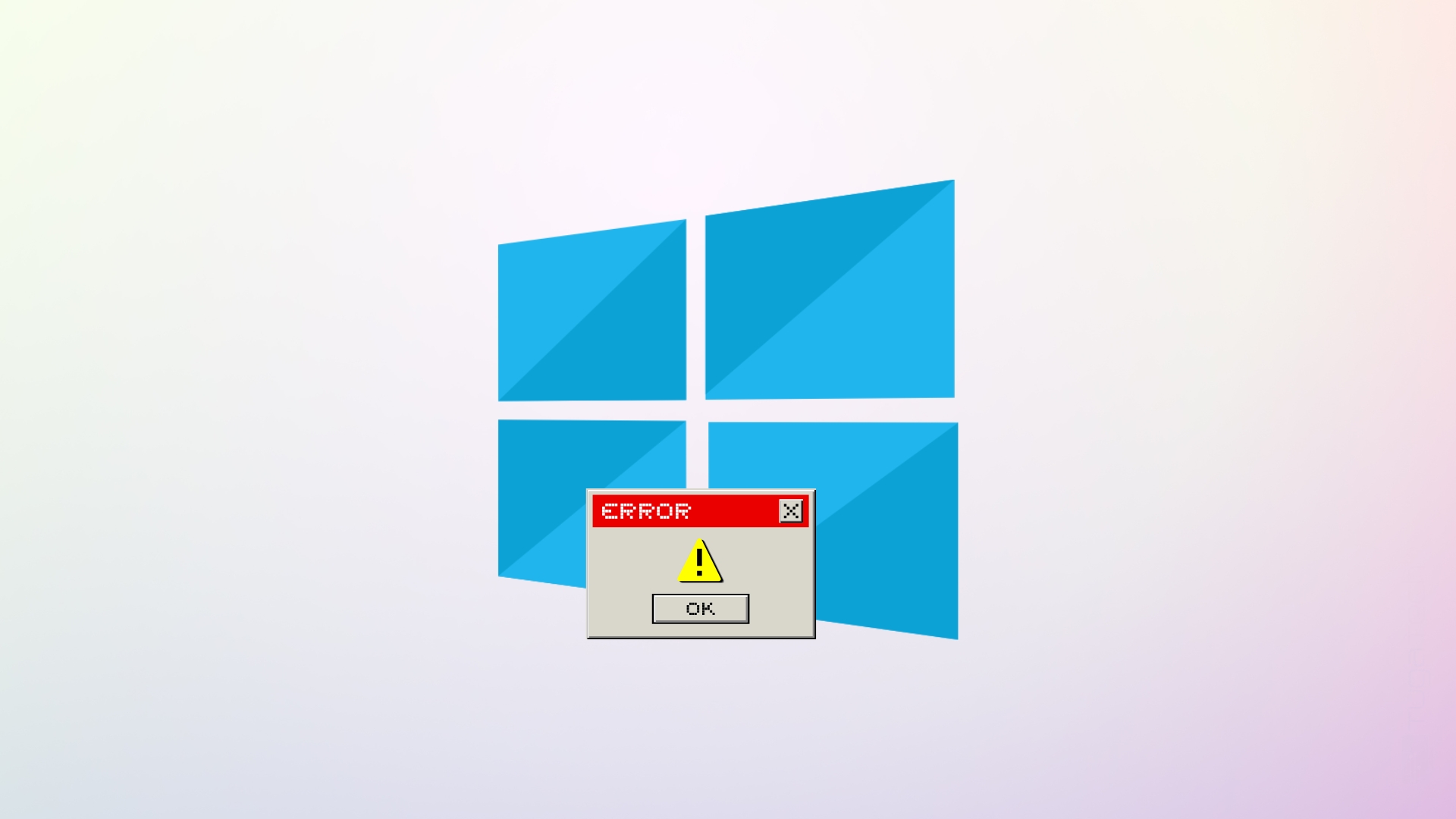 Windows 10 com janela de erro