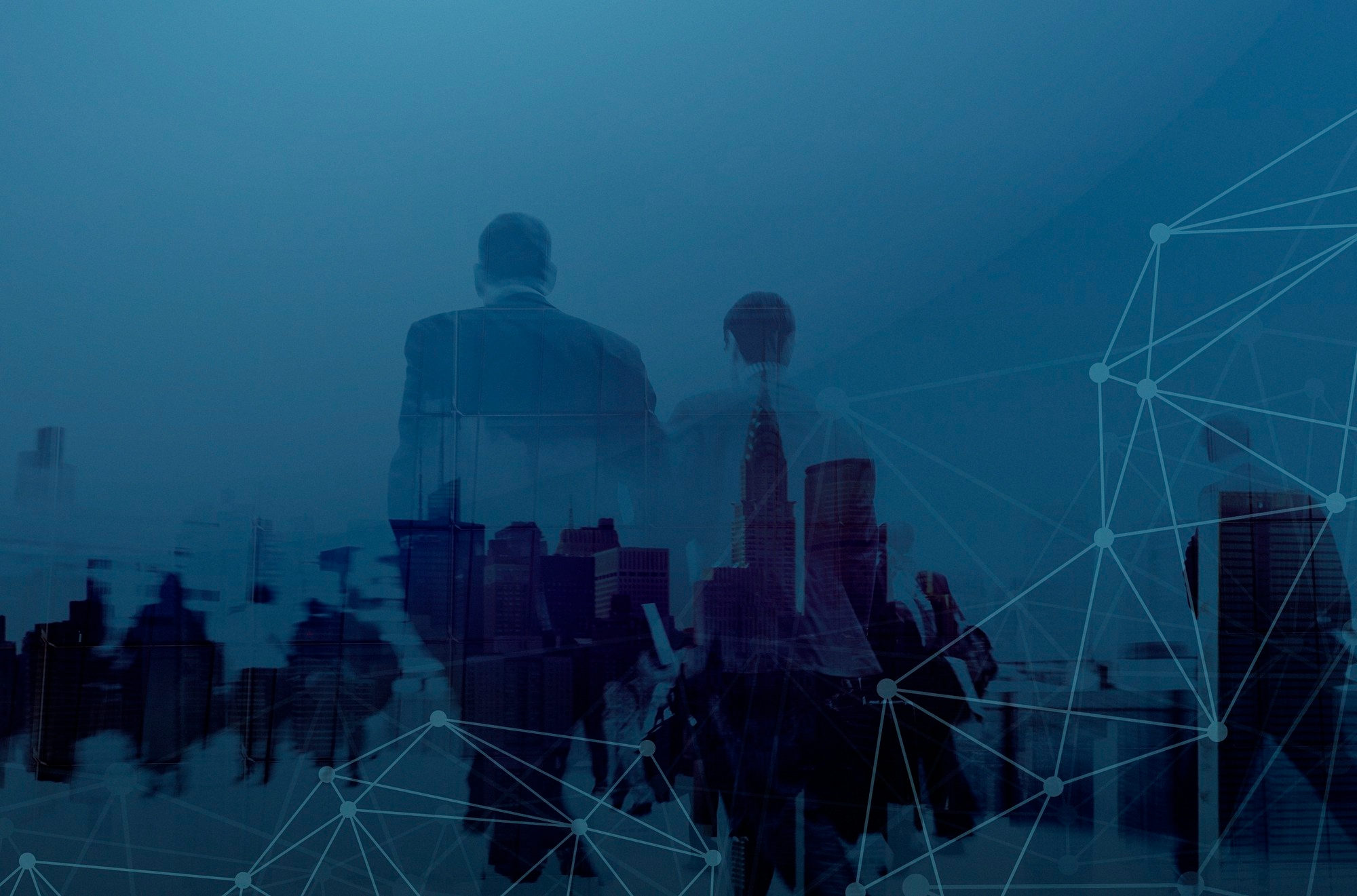 pessoas em fundo digital