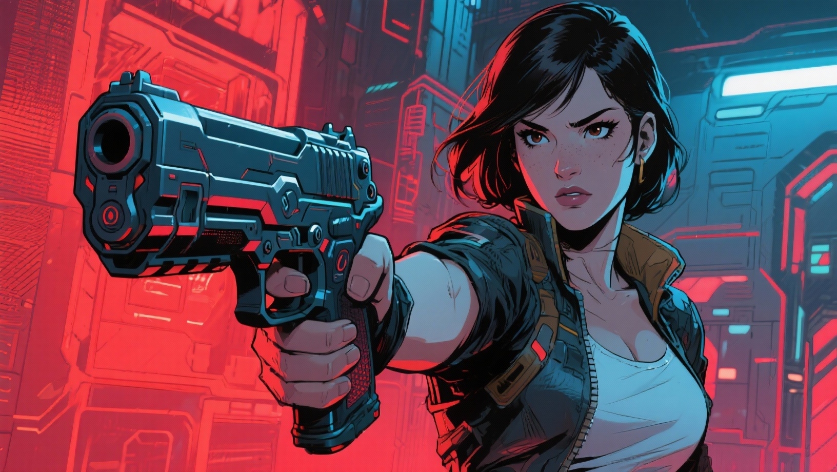 imagem gaming de pessoa com arma