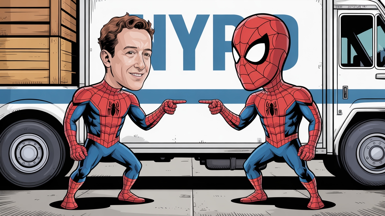 mark Zuckerberg vestido de homem aranha
