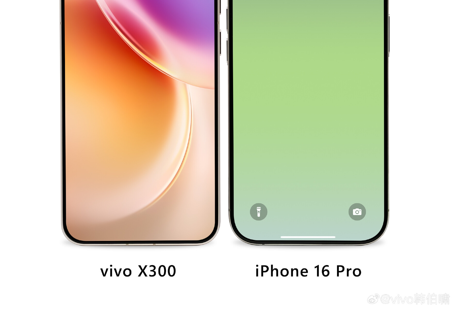 ecrã do vivo x300 com o iPhone 16 Pro
