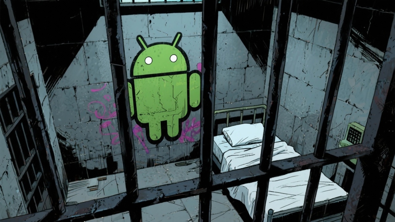 Android dentro de uma prisão