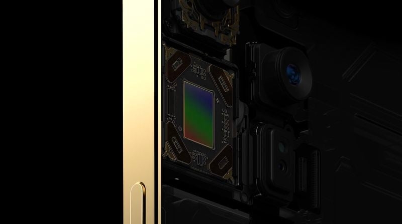 interior de um iphone com chip dedicado da apple