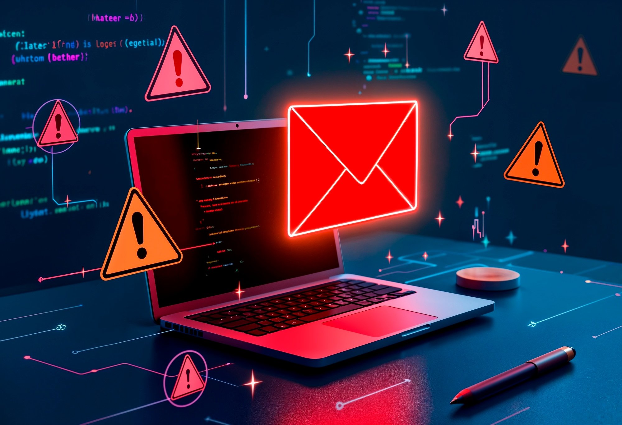 mensagem de spam em computador