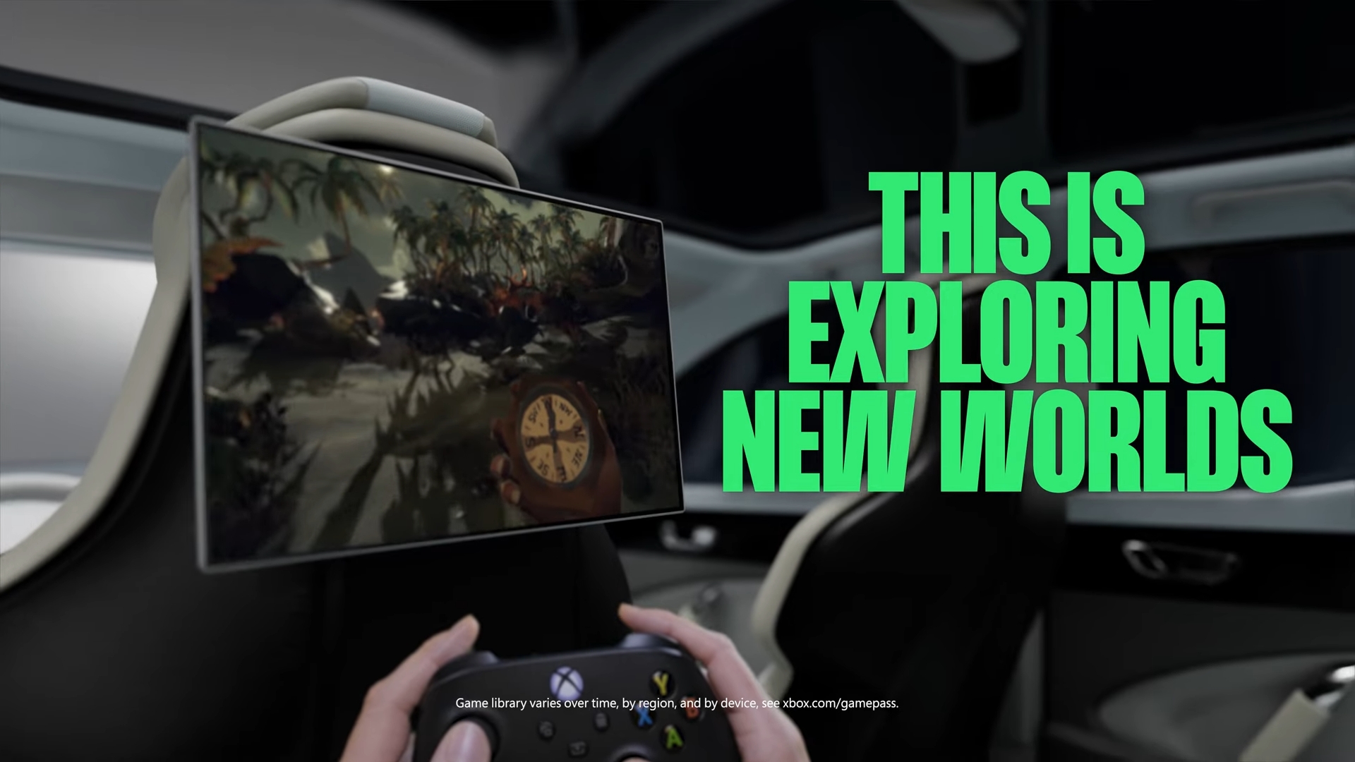 Xbox dentro de carro EV