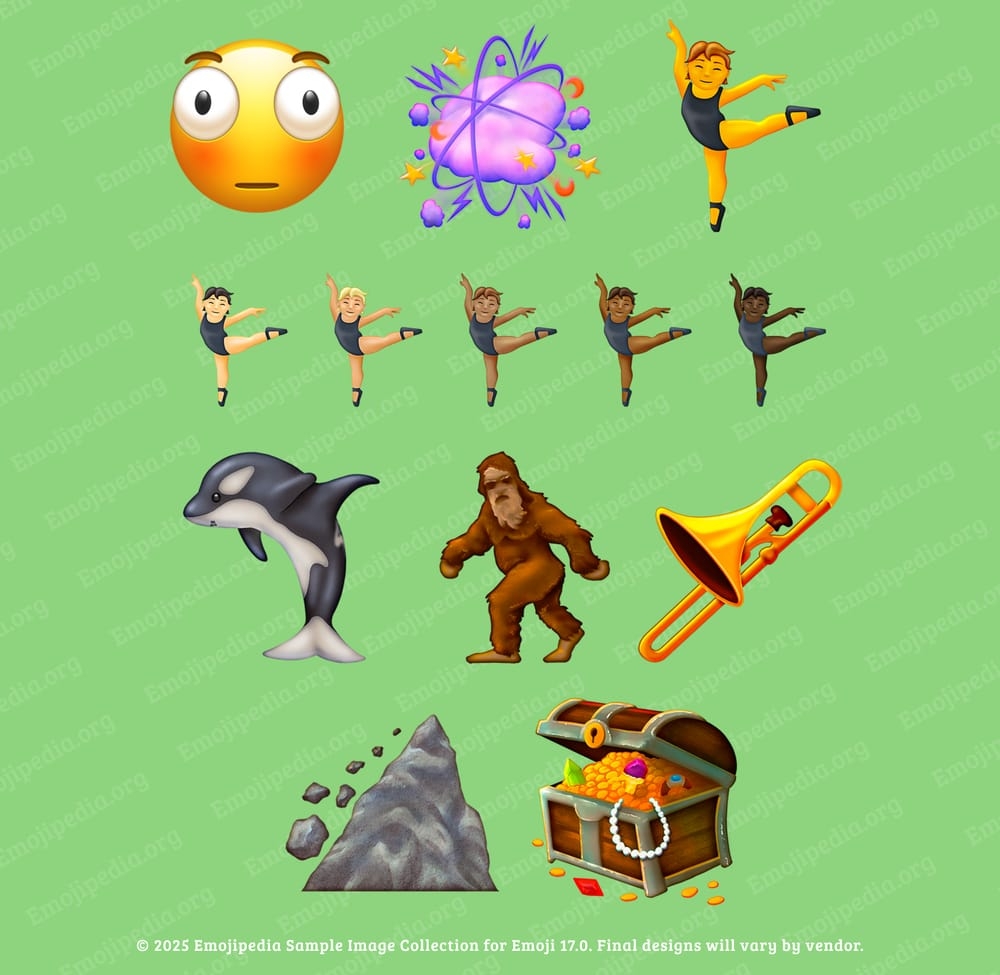 imagem dos novos emojis a chegarem em breve