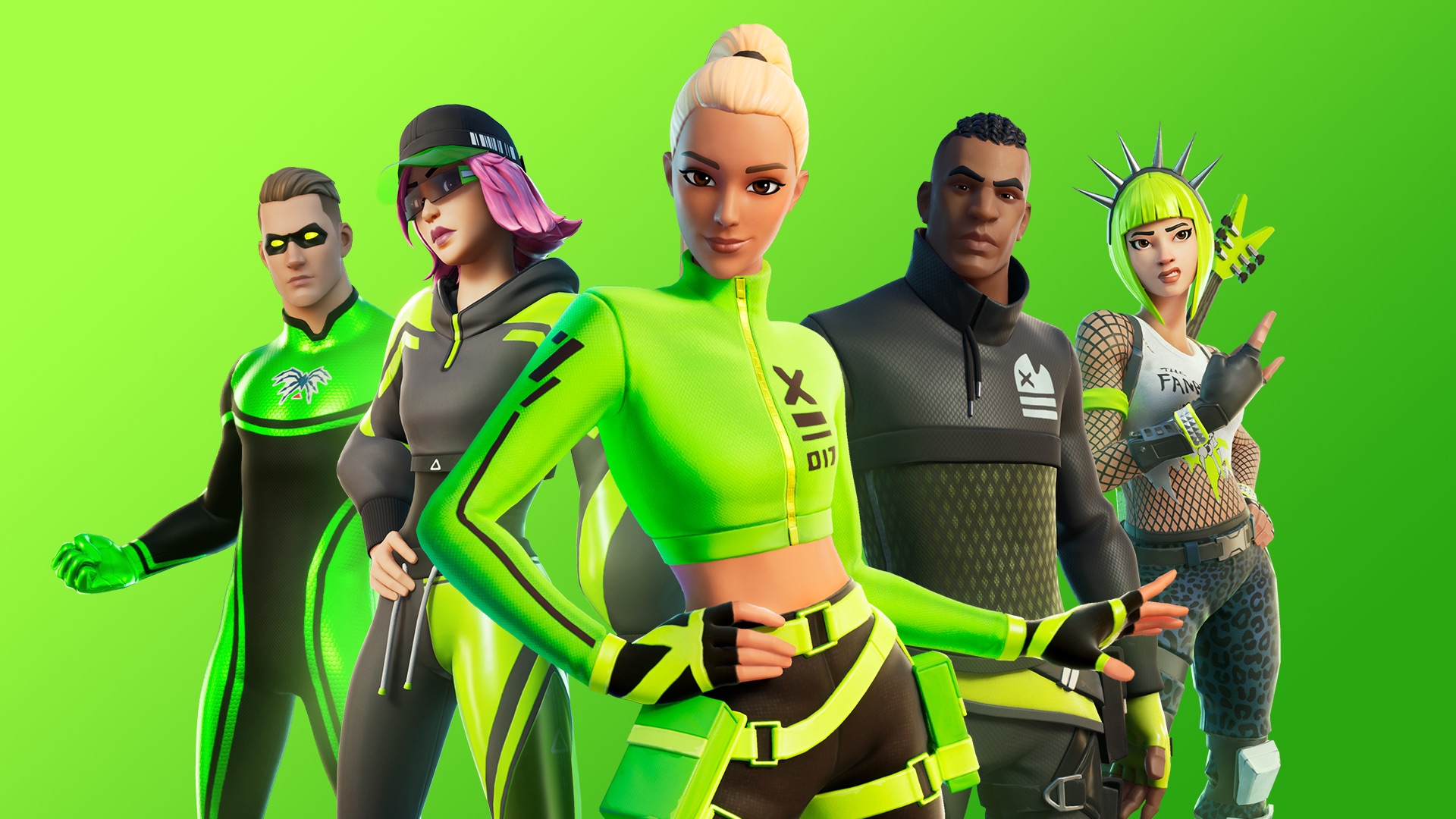 Fortnite jogadores verdes