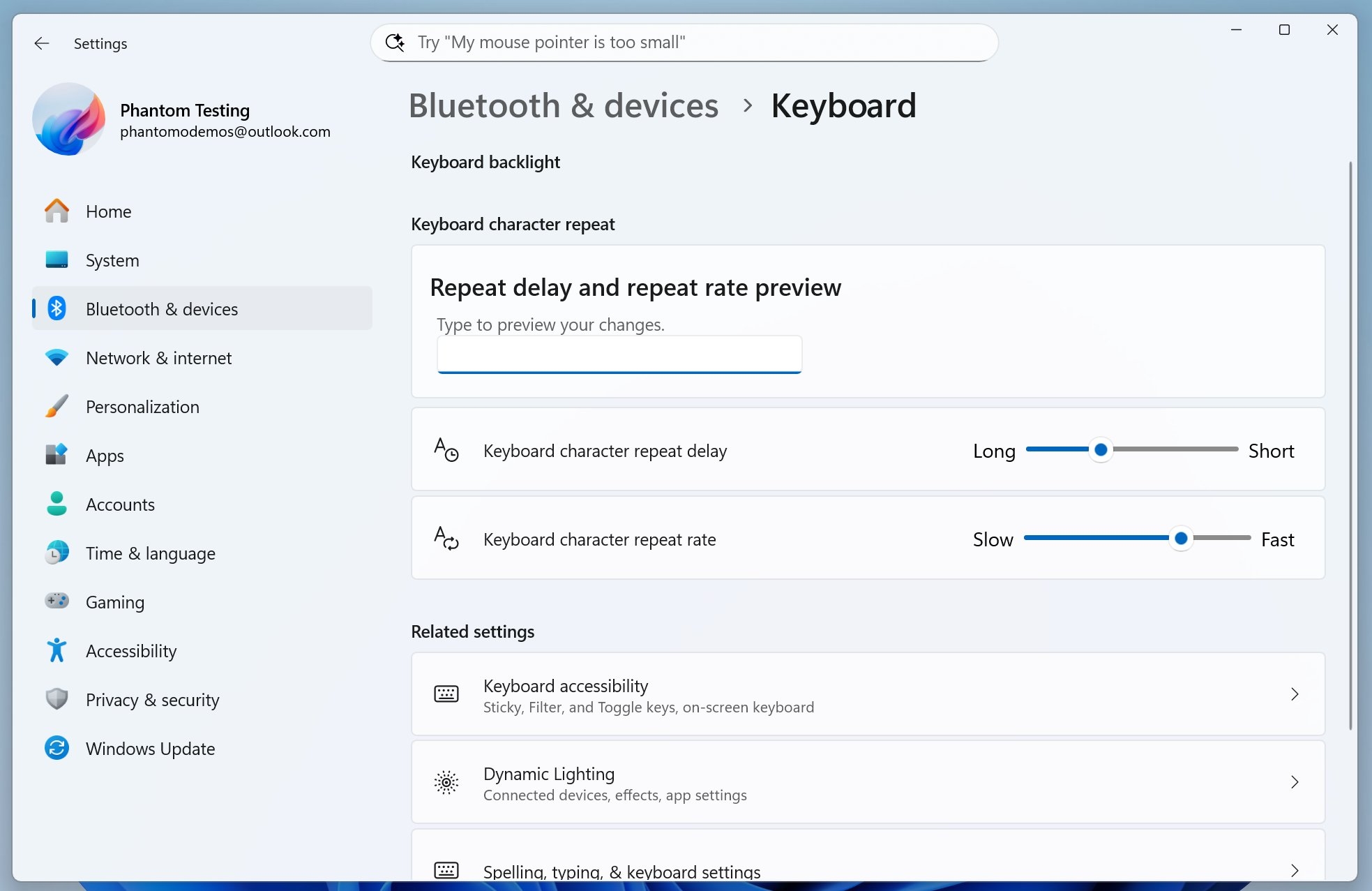 detalhes sobre novas opções do painel de controlo do windows 11