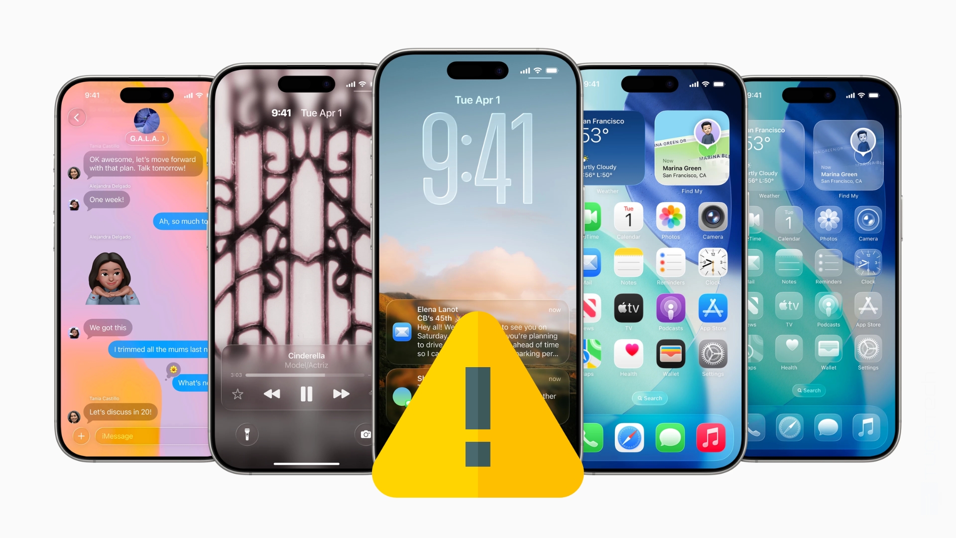 Apple iOS 26 com sinal de alerta