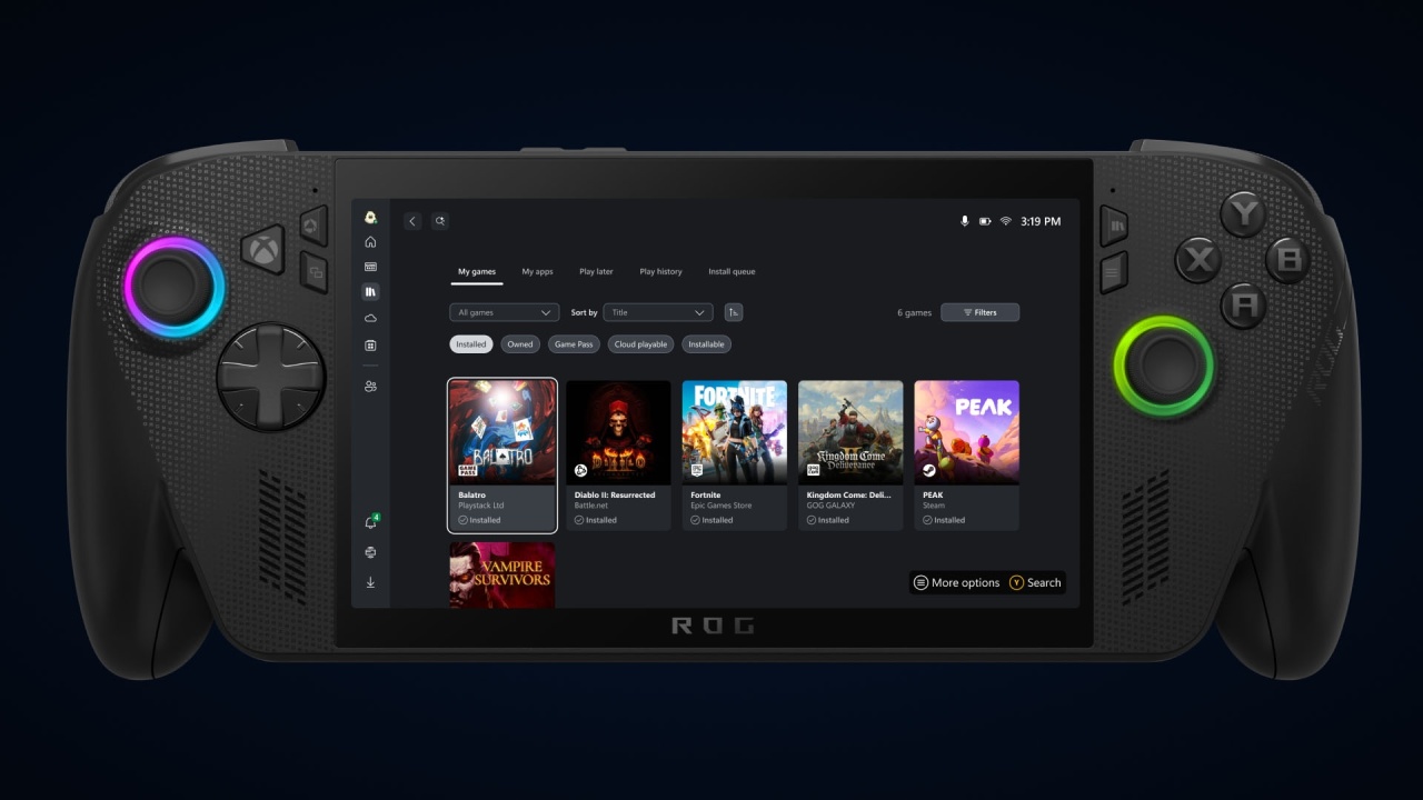 nova aplicação da Xbox para dispositivos portáteis