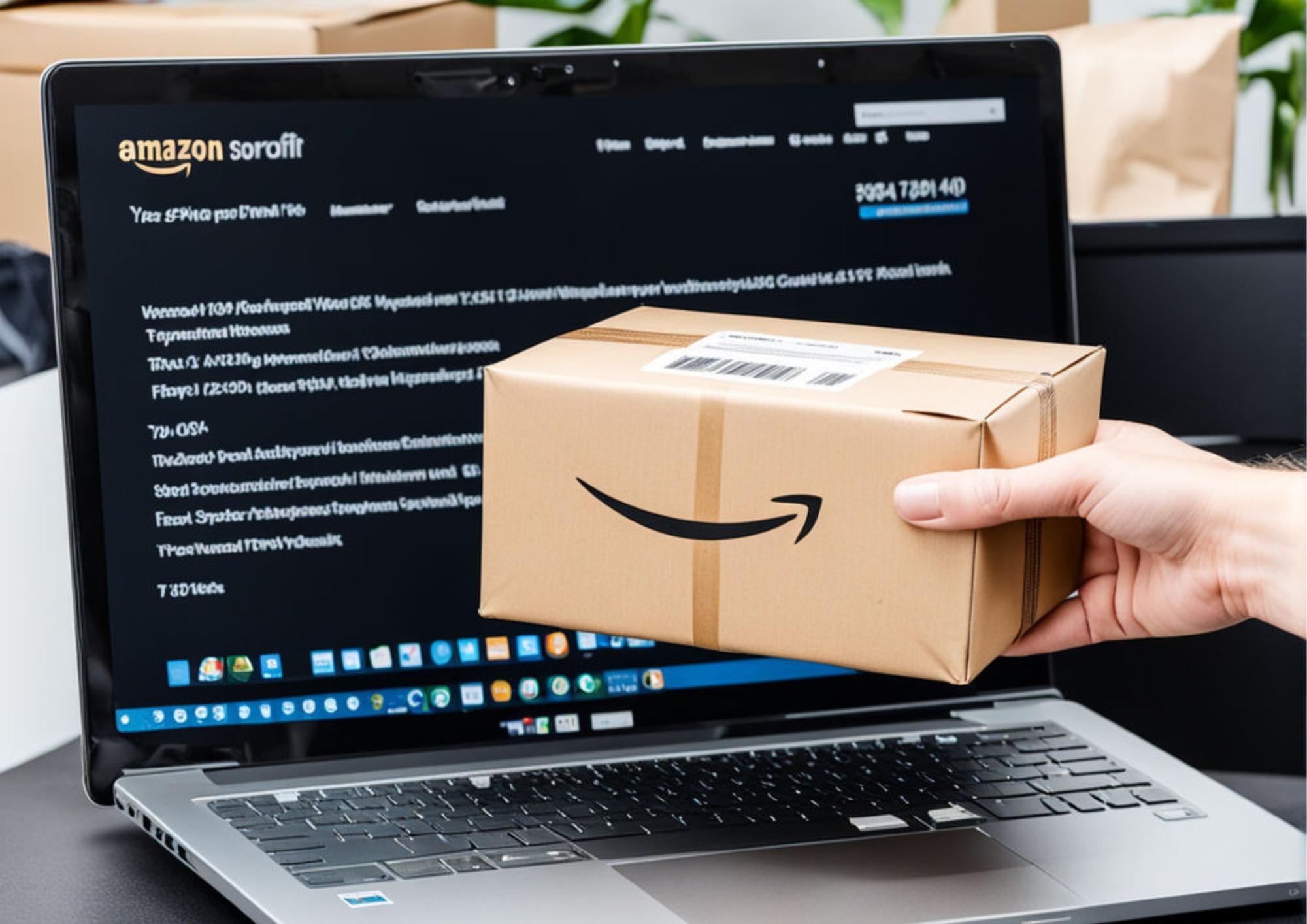 Amazon em entrega por computador