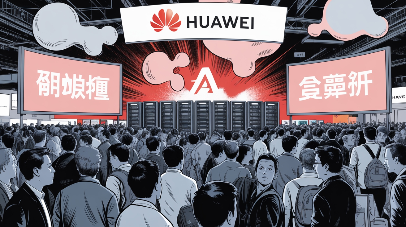 Huawei logo durante evento