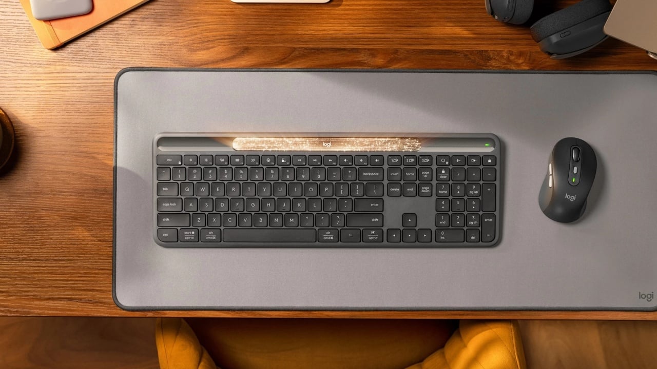 teclado da logitech com carregamento solar