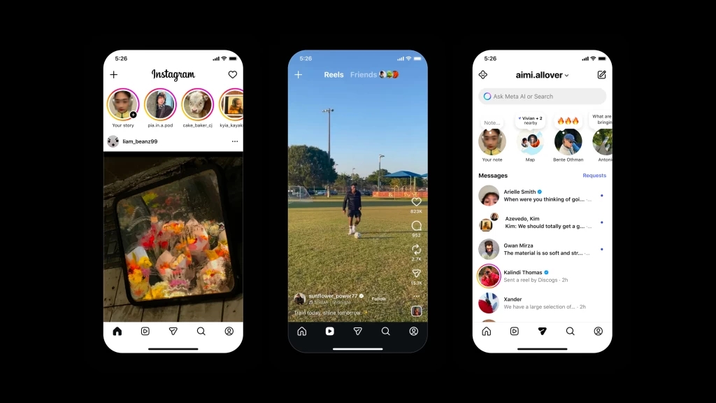 Instagram Reels em novo feed
