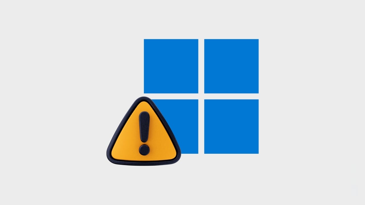 windows com sinal de alerta