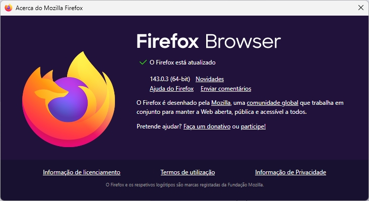 atualização do firefox