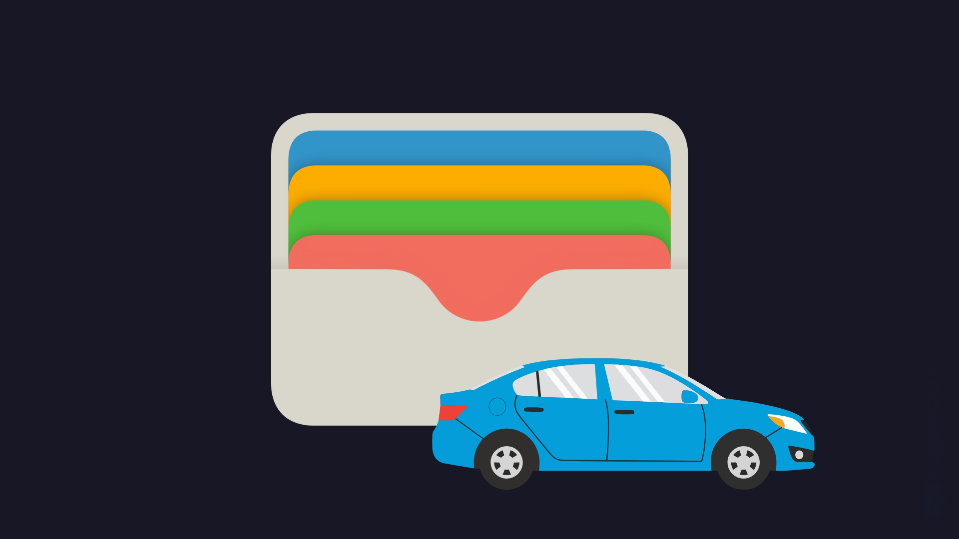 Apple Wallet com carro