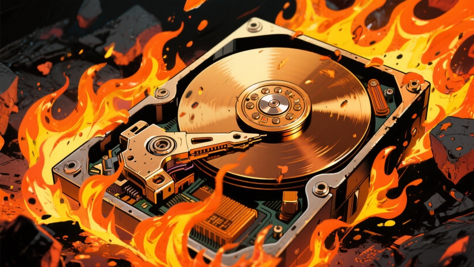 Disco em chamas