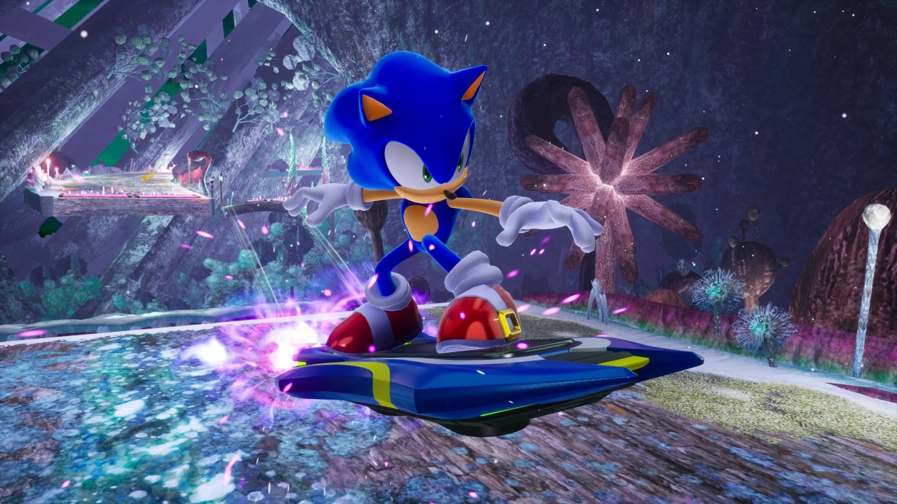 Sonic em cima de prancha