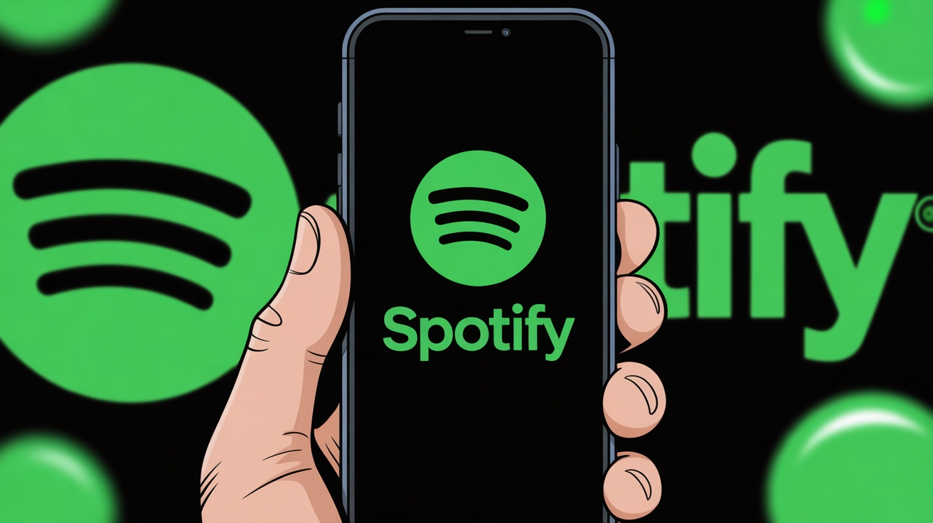 Spotify app em smartphone