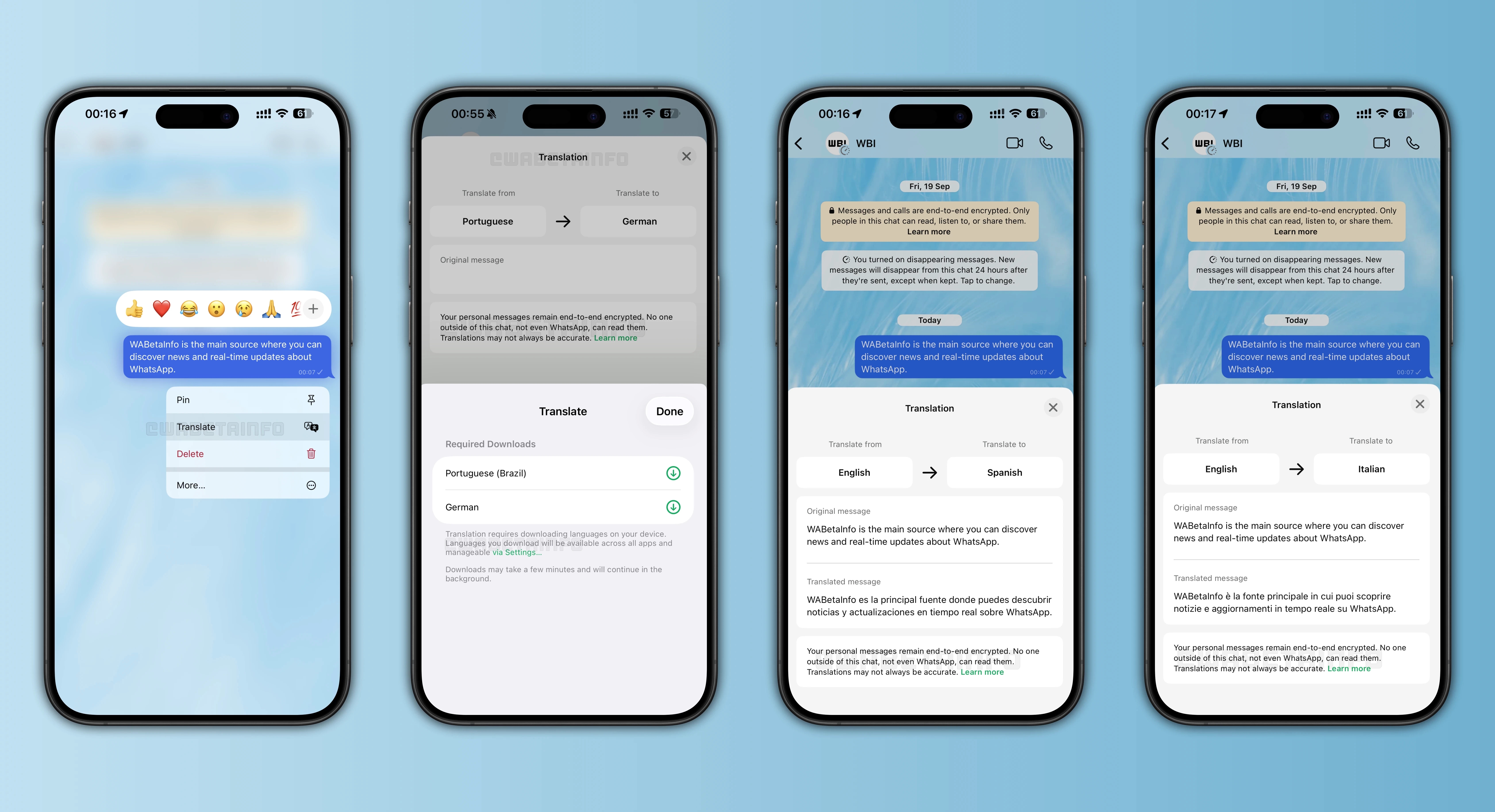 detalhes do novo sistema de tradução